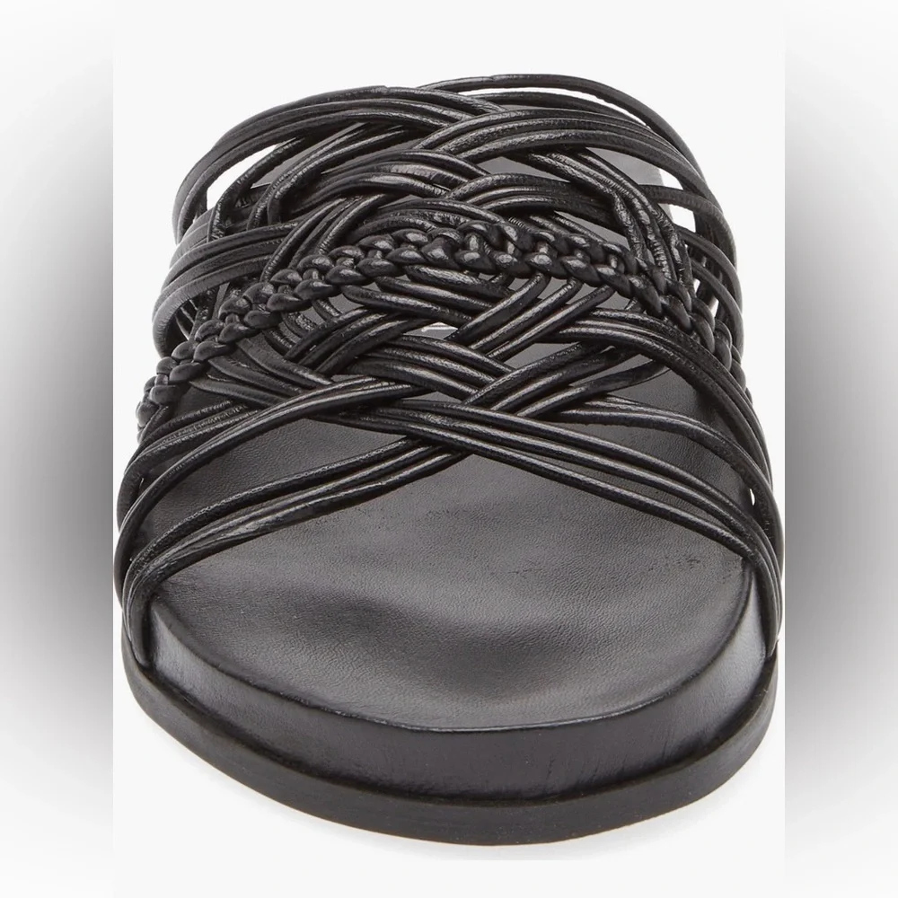 Jeffrey Campbell Intwined Slide Sandal in Black Size 8 NIB